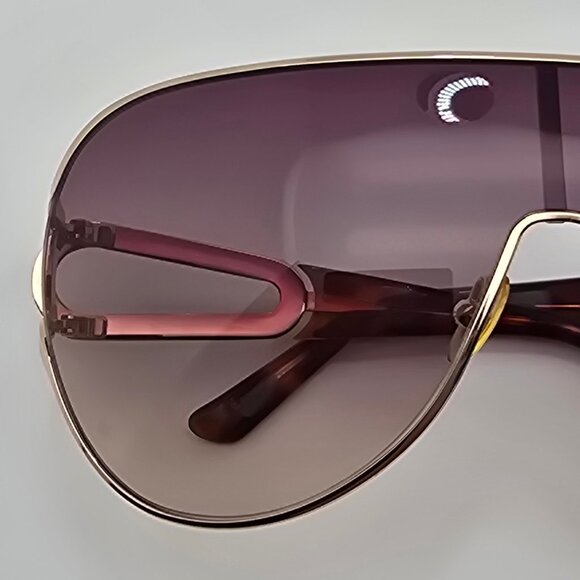 Marc Jacobs MJ106/S Gold Havana Frame Brown Gradient Lens Shield Sunglasses